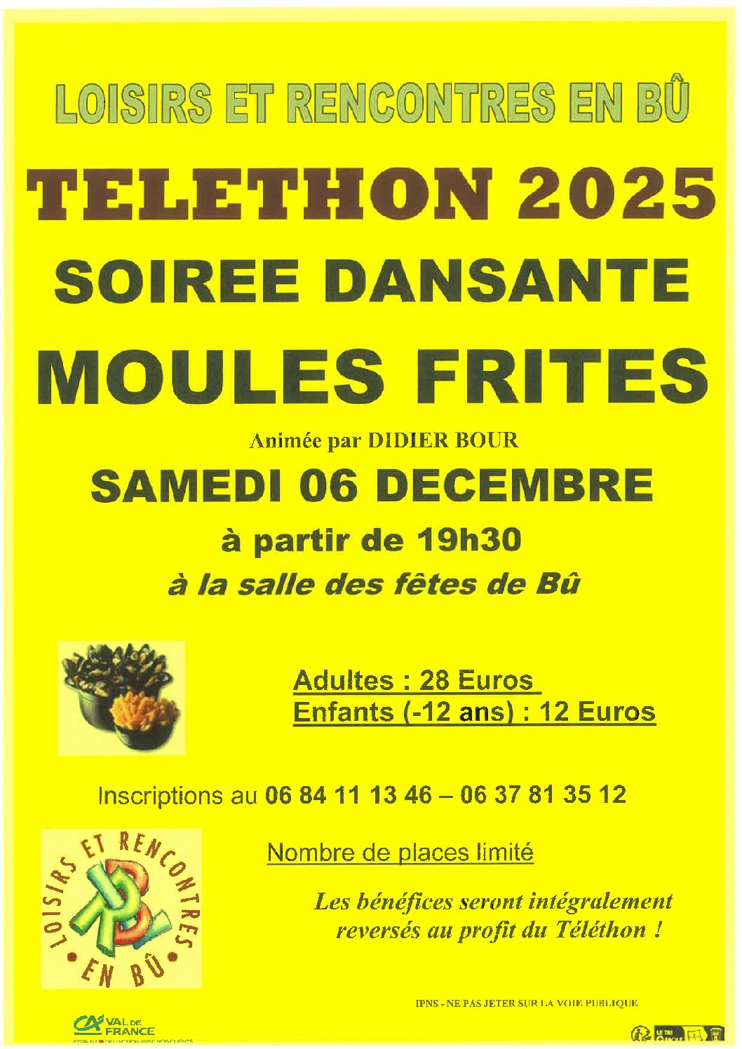 Téléthon - Soirée moules frites - LRB