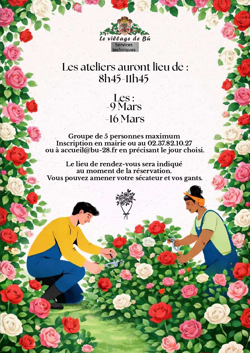 Ateliers taille rosiers